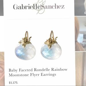 Gabrielle Sanchez baby moonstone flyer earrings